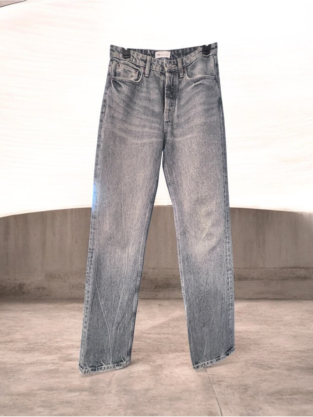Zara Women's Blue Wash High Rise Denim  Jeans Sz 4